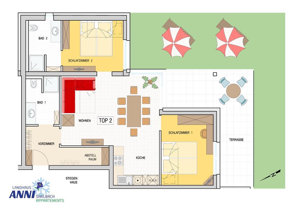 Landhaus Anni Apartment Заалбах-Хинтерглем Екстериор снимка